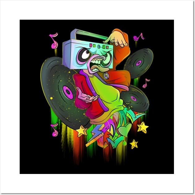 Party Monster Music Dj Wall Art by Trendy Black Sheep